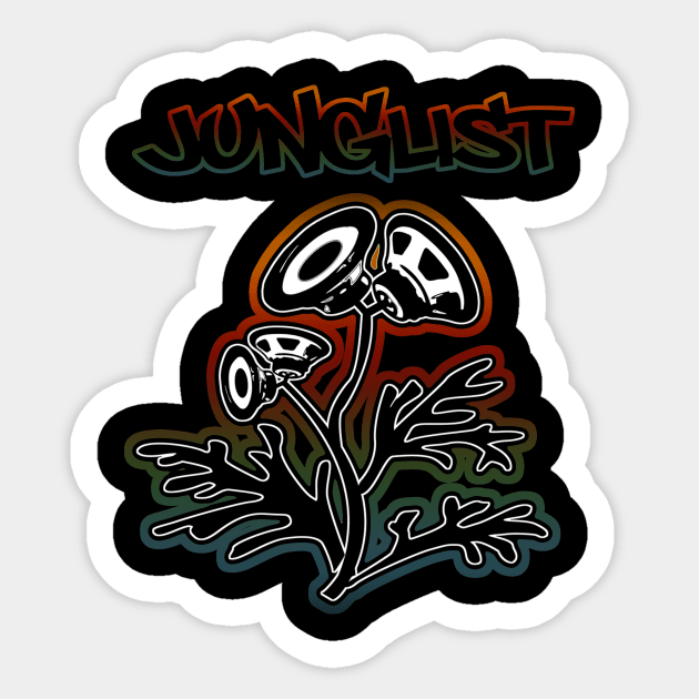 Junglist-Buds-Smooth Sticker by AutotelicArt